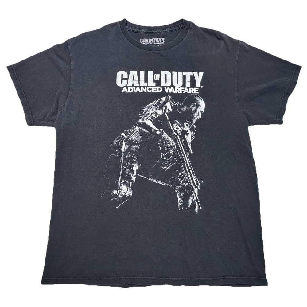 Call of Duty Advanced Warfare T Shirt Black Graphic Gamer Tee Size L